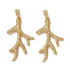 Brass Micro Pave Cubic Zirconia Pendants KK-A271-07A-G-1