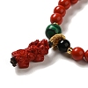 6mm Round Cinnabar Mala Stretch Bracelets BJEW-B080-28A-07-2