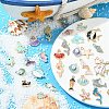 50Pcs 50 Styles Marine Animal Alloy Enamel Pendants ENAM-YW0002-43-6