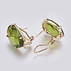 Faceted Glass Stud Earring Findings X-GLAA-F084-D05-2
