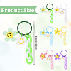 Acrylic Pendant Decorations HJEW-YW00186-01-3