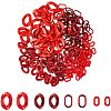 SUPERFINDINGS 240Pcs 4 Style Acrylic Linking Rings OACR-FH0001-034-1