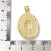 Brass Micro Pave Clear Cubic Zirconia Pendants KK-U046-07G-3