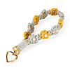 Cotton Braided Flower Pendant Decorations AJEW-TAC0030-032G-12-2