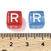 Spray Painted Transparent Acrylic Beads MACR-K365-07R-3