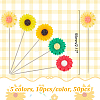 50Pcs 5 Colors Sunflower Iron Head Pins DIY-AB00039-2