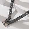 Hexagon Synthetic Non-Magnetic Hematite Beaded Necklaces NJEW-R020-09-2