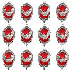 12Pcs Vampire Bat Shaped Alloy Enamel Pendants ENAM-CA0001-87A-1
