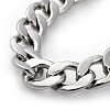 Men's 304 Stainless Steel Curb Chain Bracelets BJEW-G618-01P-2