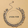 Alloy Crystal Rhinestone Bell Charm Tassel Anklets for Women WG95FC9-02-3