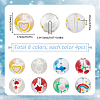 32Pcs 8 Colors Transparent Handmade Lampwork Beads LAMP-SC0001-37-2