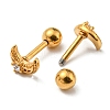 Ion Plating(IP) 304 Stainless Steel with Rhinestone Stud Earrings EJEW-Z034-19G-2
