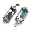 Natural Gemstone Faceted Pointed Bullet Shaped Big Pendants G-P613-01AS-01-2