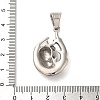 316L Stainless Steel Tibetan Style Rhinestone Pendants LS-STAS-D096-01A-AS-3