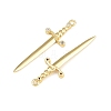 Brass Micro Pave Clear Cubic Zirconia Pendants CU-CBAD306-20G-2