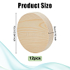 Flat Round Unfinished Wood Slice WOOD-WH0029-190A-2