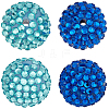 40Pcs 2 Colors Transparent Resin Rhinestone Graduated Beads RESI-PA0001-29-7