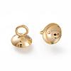 201 Stainless Steel Bead Cap Pendant Bails STAS-K194-03G-05-3
