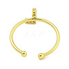 Rack Plating Brass Open Cuff Rings for Women RJEW-F162-02G-L-3