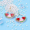 100Pcs 10 Colors Transparent Enamel Acrylic Beads TACR-CD0001-10-5