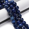 Natural Dragon Veins Agate(Dyed & Heated) Beads Strands G-K390-A12-01-1