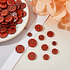 HOBBIESAY 300Pcs 5 Style 4-Hole Wooden Buttons BUTT-HY0001-05-4