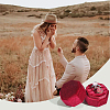 Velvet Cover Plastic Couple Ring Box VBOX-WH20003-001F-4