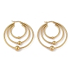 Ion Plating(IP) 201 Stainless Steel Hoop Earrings EJEW-I309-28G-1