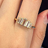 Brass Micro Pave Clear Cubic Zirconia Finger Rings FS-WGE2097-02-2