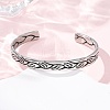 Retro 316 Surgical Stainless Steel Cuff Bangles BJEW-C142-11A-AS-2