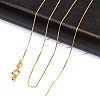 925 Sterling Silver Box Chain Adjustable Slider Necklaces for Women NJEW-U030-01G-02-3