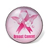 Breast Cancer Awareness Ribbon Glass Brooches LS-JEWB-L019-01L-1