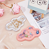 2Pcs 2 Colors Resin Jewelry Plate AJEW-DC0001-51-5