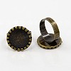 Brass Adjustable Ring Components KK-G233-M05-2