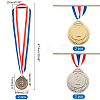 GLOBLELAND 6Pcs 3 Colors Zinc Alloy Medals NJEW-GL0001-01-2