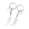 2Pcs 304 Stainless Steel  Keychains KEYC-JKC01163-1