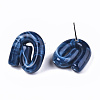 Opaque Resin Stud Earrings EJEW-T012-01-A02-3