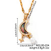 Chic Brass Crystal Rhinestone Moon Star Pendant Necklaces QW2604-2-2