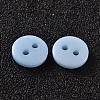 2-Hole Flat Round Resin Sewing Buttons for Costume Design BUTT-E119-14L-17-2