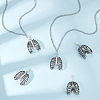 Alloy Rib Skeleton Pendants Decoration HJEW-PH01451-4