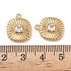 Brass Micro Pave Cubic Zirconia Grooved Pendants KK-A280-04B-G-3