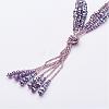 Glass Beaded Lariat Necklaces NJEW-A125-A001-2