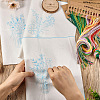 3Pcs 3 Style Vase & Flower Pattern DIY Display Decoration Embroidery Beginner Kit DIY-TA0006-16-6