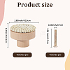 Rattan Woven & Wood Round Drawer Knobs DIY-WH20410-01B-2