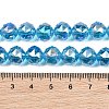 Transparent Electroplate Glass Beads Strands EGLA-N002-34C-B13-3