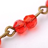 Handmade Round Glass Beads Chains for Necklaces Bracelets Making AJEW-JB00069-06-2