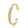 304 Stainless Steel Cuff Bangles BJEW-M234-01G-1
