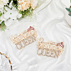 2Pcs Birthday Queen Rhinestone Pins JEWB-SP0001-11G-4