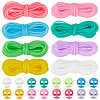 32Pcs 8 Colors Plastic Cord Locks FIND-BC0014-47-1