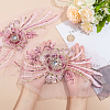 3D Flower Organgza Polyester Embroidery Ornament Accessories PATC-WH0008-03C-3